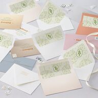 Colorful Retro Stripes Euro Envelope Liners Sea Foam Luxe