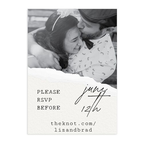 DIY Crafty Photo QR Code RSVP Cards Licorice Signature Standard