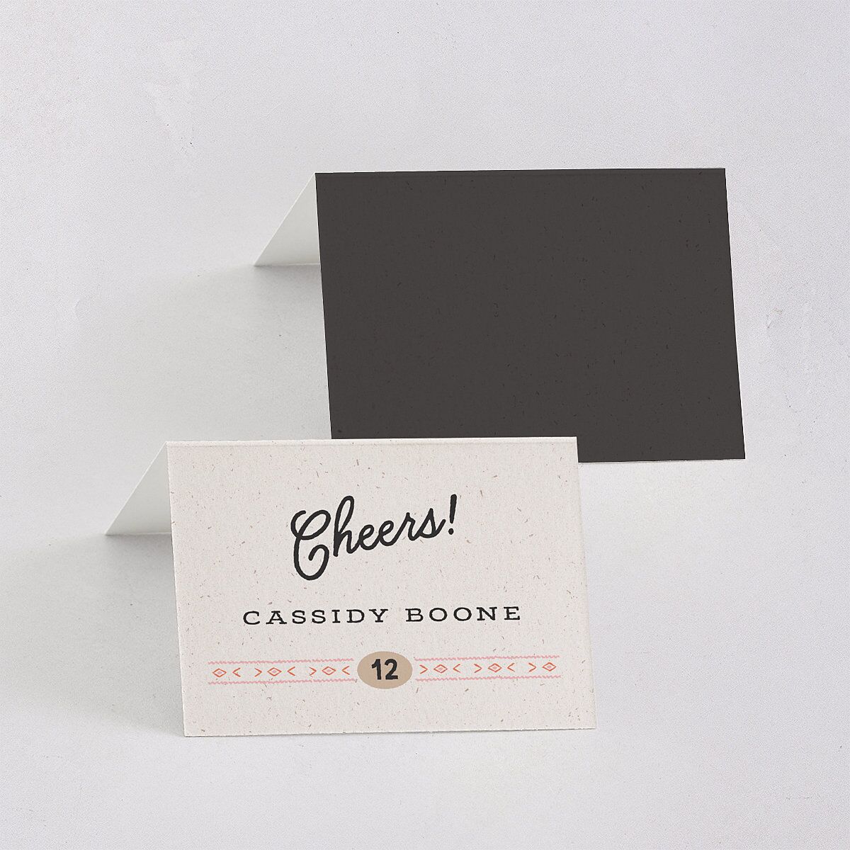 Western I Do BBQ Place Cards Taupe Signature