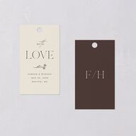 Minimalist Accent Leaf Favor Gift Tags Linen Signature