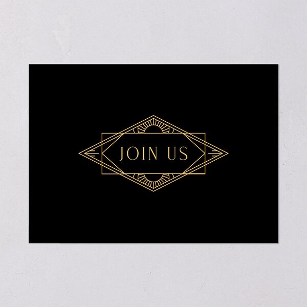 Vintage Hollywood Rehearsal Dinner Invitations Licorice Signature Blank Standard