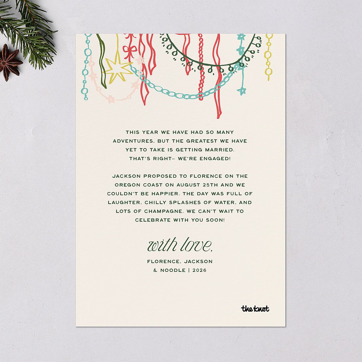 Happy Holidays Grid Pattern Photo Holiday Cards Hunter Green Signature Blank Standard