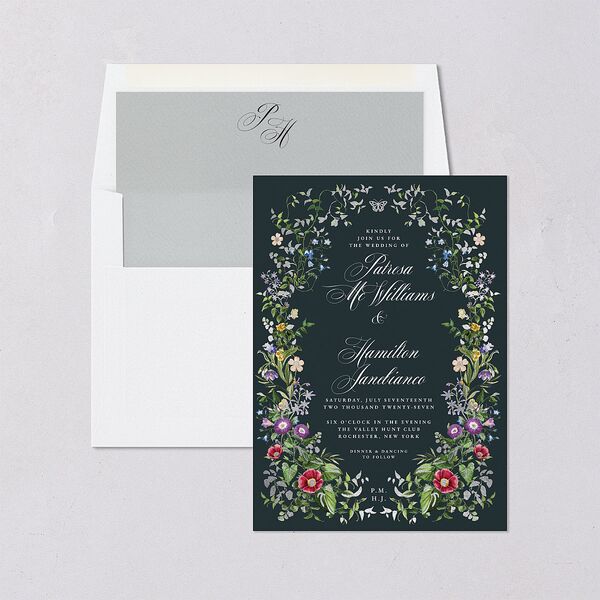 Opulent Garden Envelope Liners Dark Emerald Standard