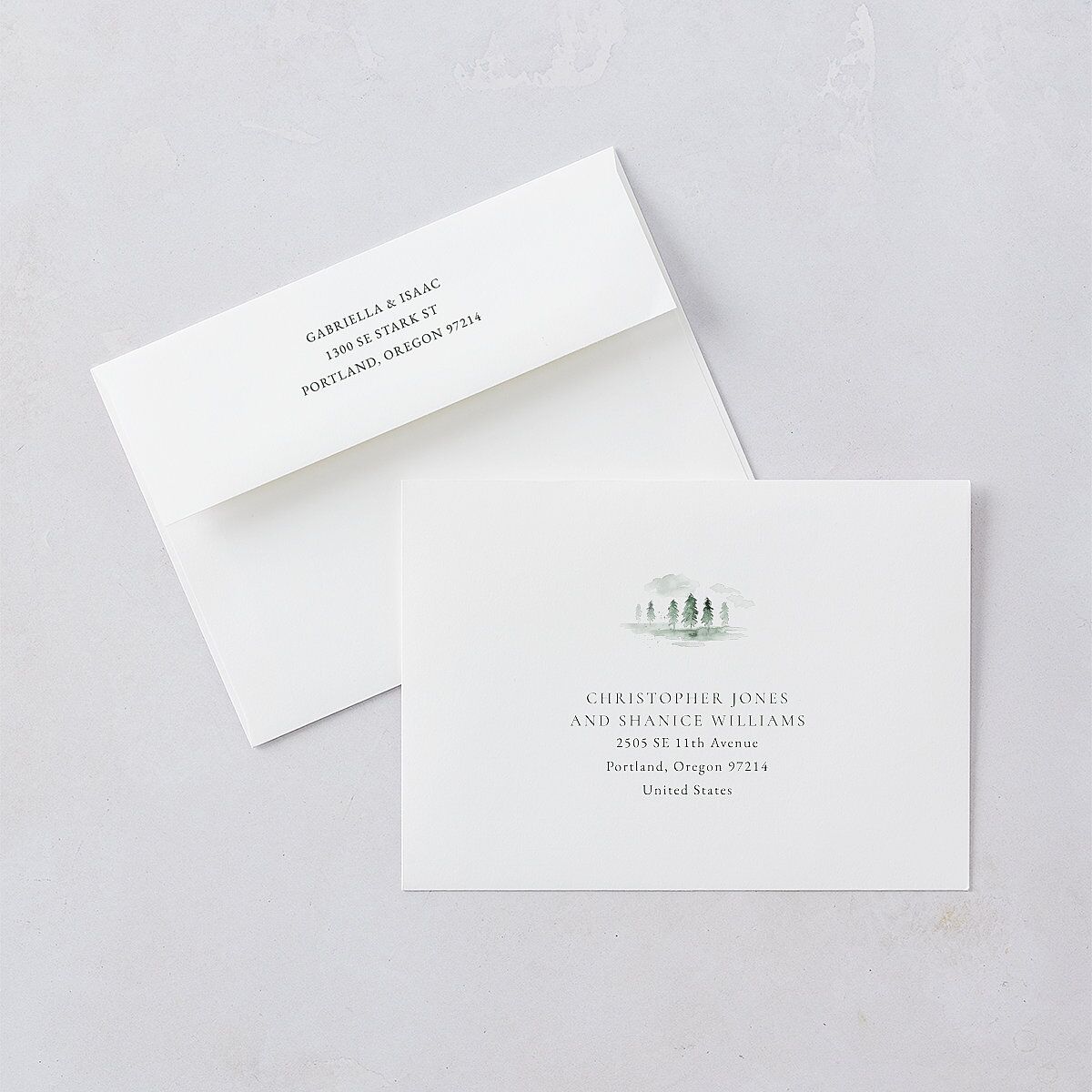 Watercolor Mountains Wedding Invitations Thyme Signature Blank No Standard
