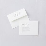 Triptych Photo Save the Date Petite Cards Pure White Signature smooth Blank No Standard