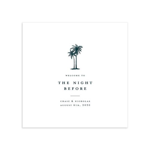 Palm Tree Icon Cocktail Napkins Tide Pool Napkin Uncoined
