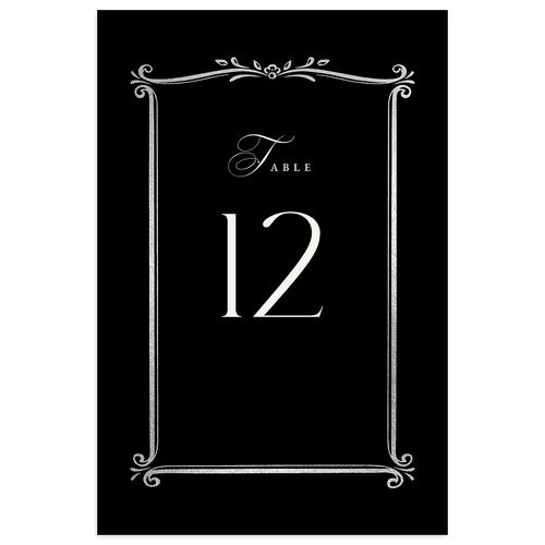 Once Upon a Time Table Numbers Silver Licorice Signature