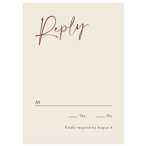 Simple Script Wedding Response Card Vintage Pink Signature Standard