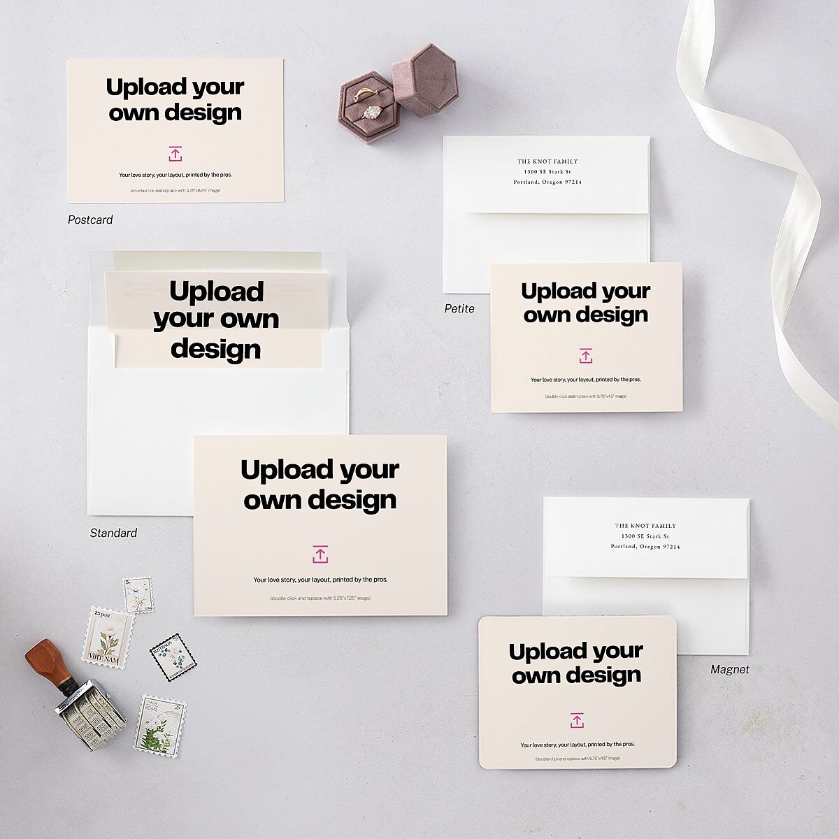 Upload Your Own Design Landscape Save The Date Postcards Pure White