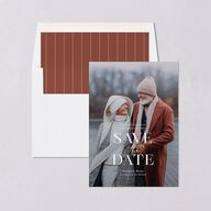 Foundation Save the Date Cards Chestnut Signature smooth Blank No Standard