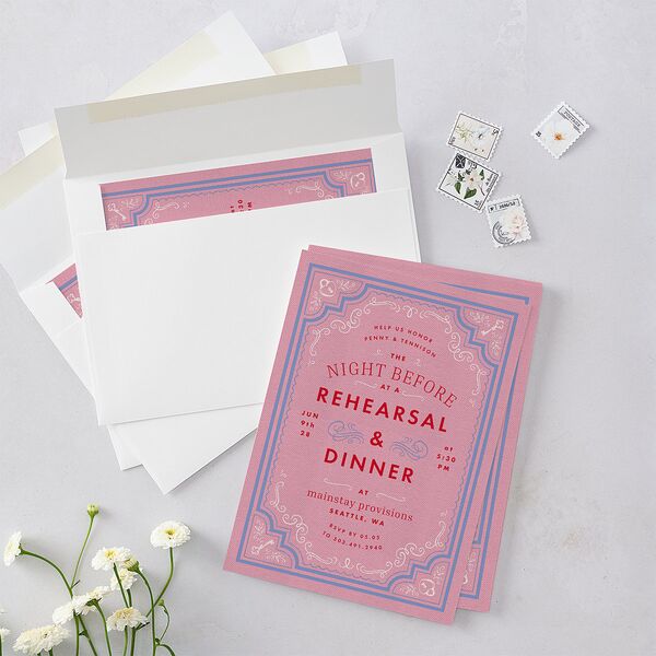 Cinematic Rehearsal Dinner Invitations Lily Signature Blank Standard