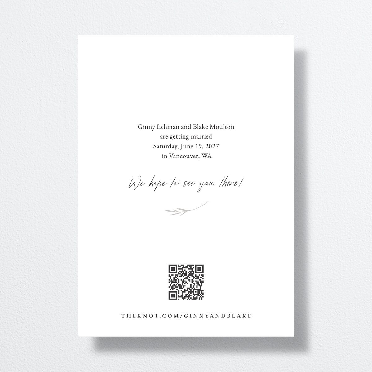 Rustic Simplicity Save the Date Cards Off-White Signature smooth No