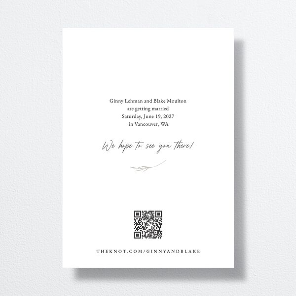 Rustic Simplicity Save the Date Cards Off-White Signature smooth No