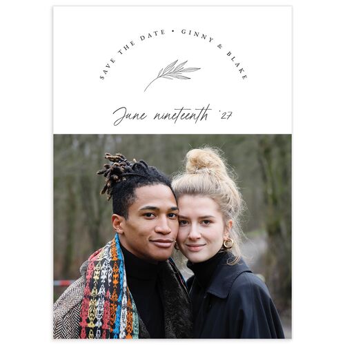 Rustic Simplicity Save the Date Cards Off-White Signature smooth No