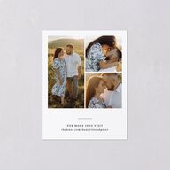 Photo Vow Save the Date Petite Cards Pure White Signature smooth Blank No Standard