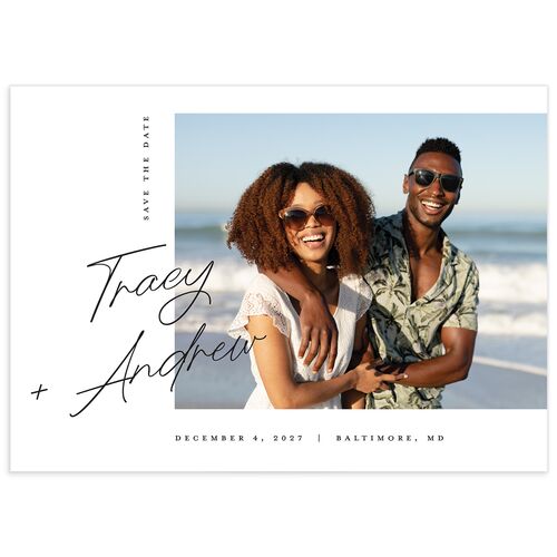 Simply Signed Save the Date Cards - White