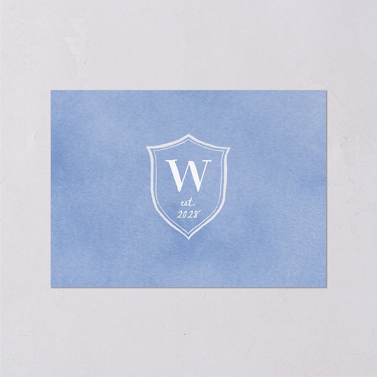 Countryside Crest Wedding Enclosure Cards Royal Blue Signature Standard