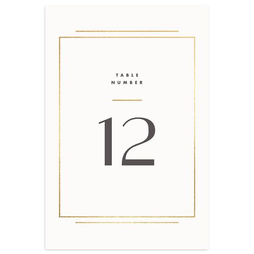 Refined Frame Table Numbers Gold Snow Signature