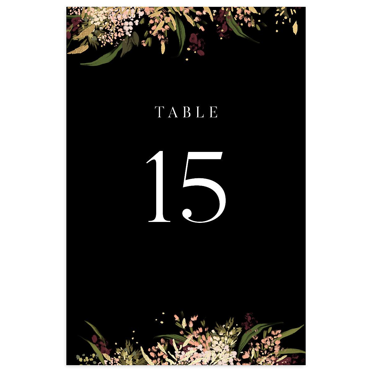 Moody Romance Table Numbers