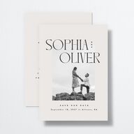 Editorial Names Save the Date Cards Champagne Signature smooth No