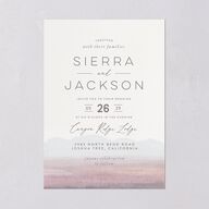 Painted Desert Wedding Invitations Lilac Signature Blank No Standard