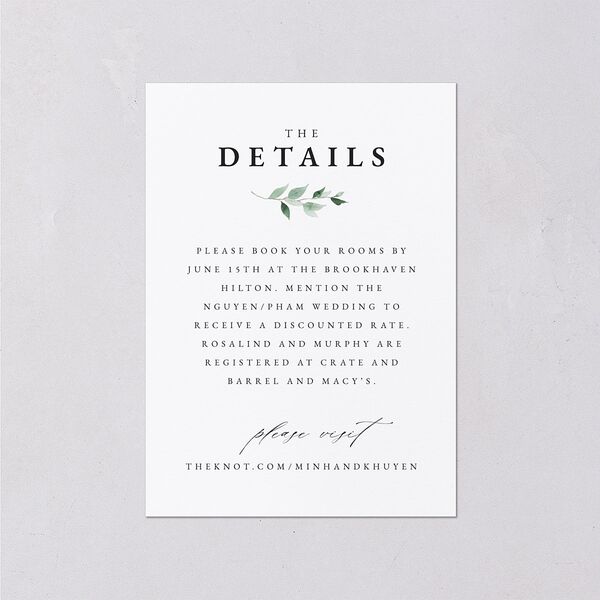 Romantic Wisteria Wedding Enclosure Cards Purple Petal Signature Standard