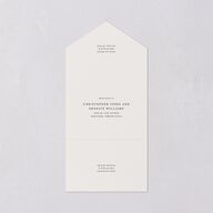 Elegant Polished Minimalist All-in-One Wedding Invitations Linen Signature Light Both Recipient and Return Addresses No