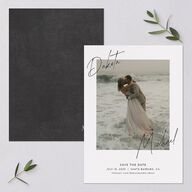 Signatures Save The Date Cards Off-White Signature smooth Blank No Standard