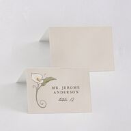 Calla Lily Nouveau Place Cards Champagne Signature