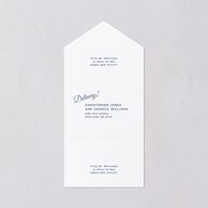 Vintage Heart Locket All-in-One Wedding Invitations Ocean Signature Light Both Recipient and Return Addresses No