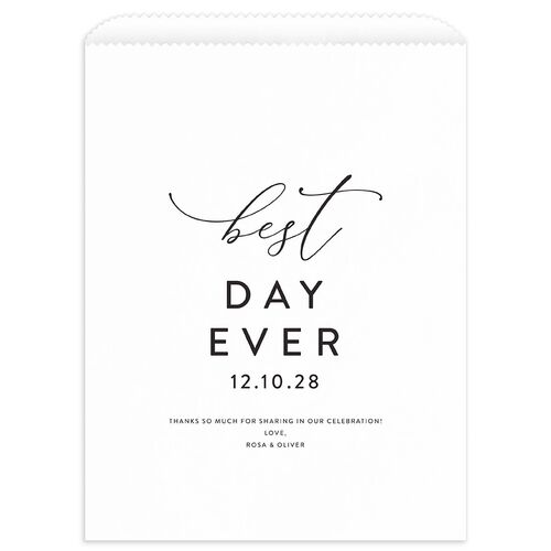 Blooming Botanical Favor Bags White Midnight Wax-Lined Food Safe Paper