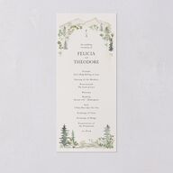 Elegant Mountain Border Wedding Programs Meadow Signature