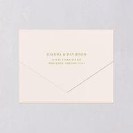 We're Getting Married All-in-One Wedding Invitations Deep Olive Signature Light Both Recipient and Return Addresses