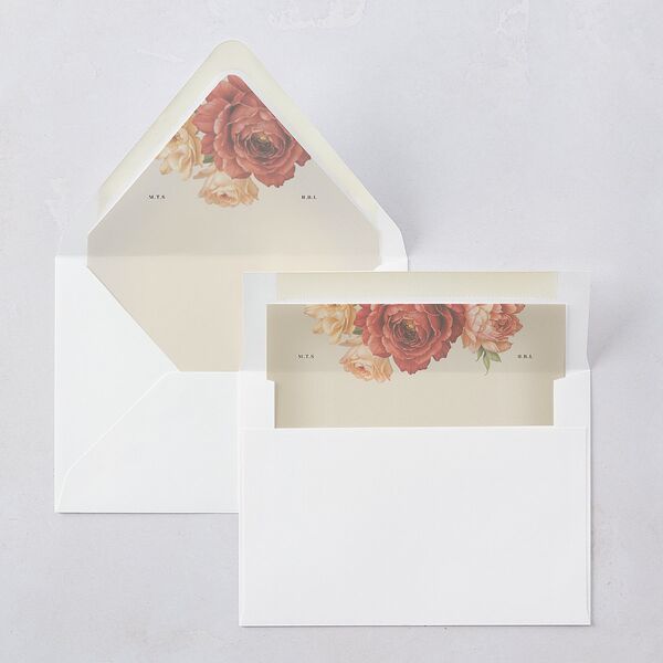Vintage Awkward Photo Hearts Euro Envelope Liners Barely Peach Luxe