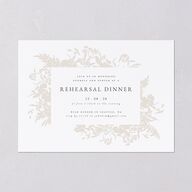 Glistening Garden Rehearsal Dinner Invitations Linen Signature Blank Standard