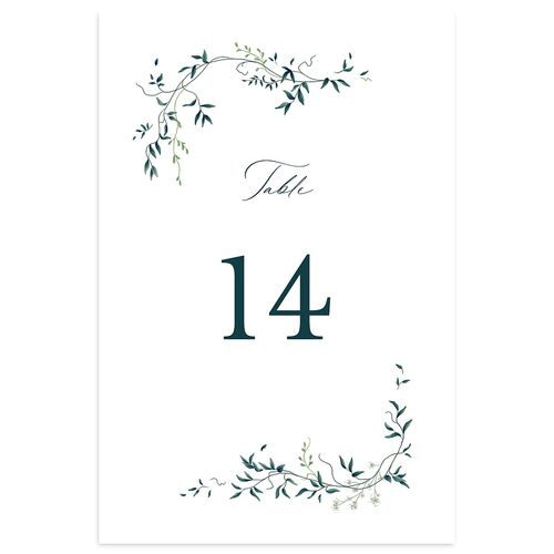 Dainty Fairytale Greenery Table Numbers Dark Night Signature