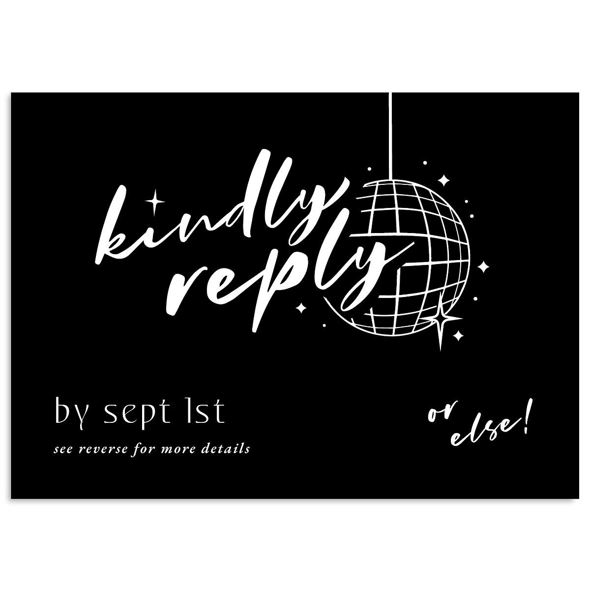 Til Death Do We Disco Wedding Response Cards