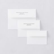Gatsby Deco Arch Save the Date Petite Card Envelopes White Dark Emerald Both Recipient and Return Addresses Signature Standard