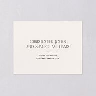 Vintage Nouveau Floral All-in-One Wedding Invitations Merlot Signature Light Both Recipient and Return Addresses No