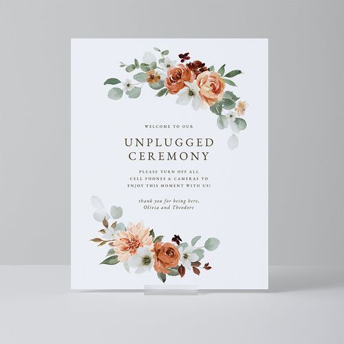 Eucalyptus Bouquet Standard Tabletop Sign Small Terracotta Standard Indoor Foam Core S Tabletop Table