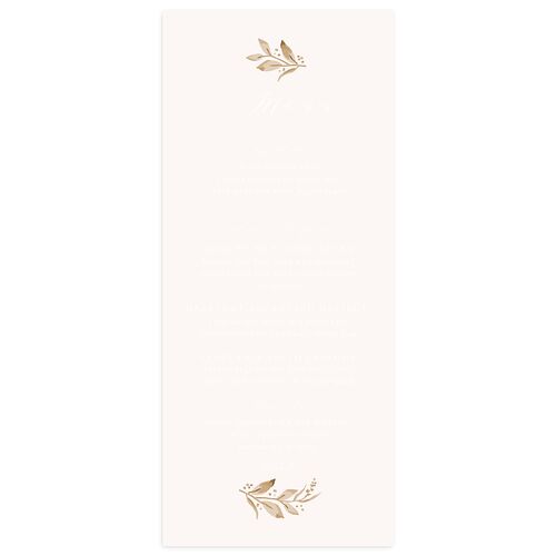 Classic Greenery Menus Chestnut Signature