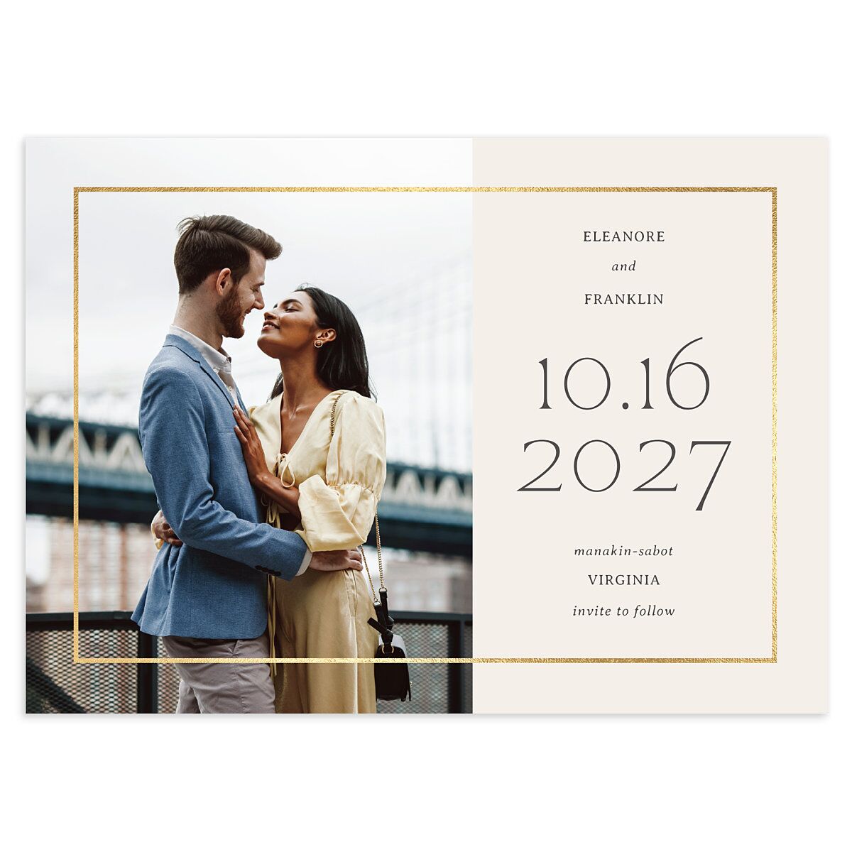 Baroque Border Save the Date Cards