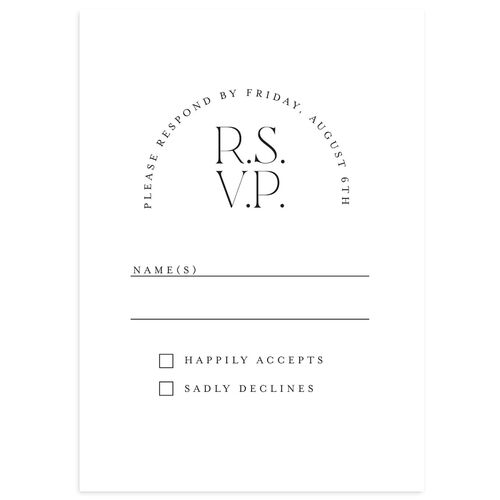 Photo Arch Wedding Response Cards Charcoal Signature Standard