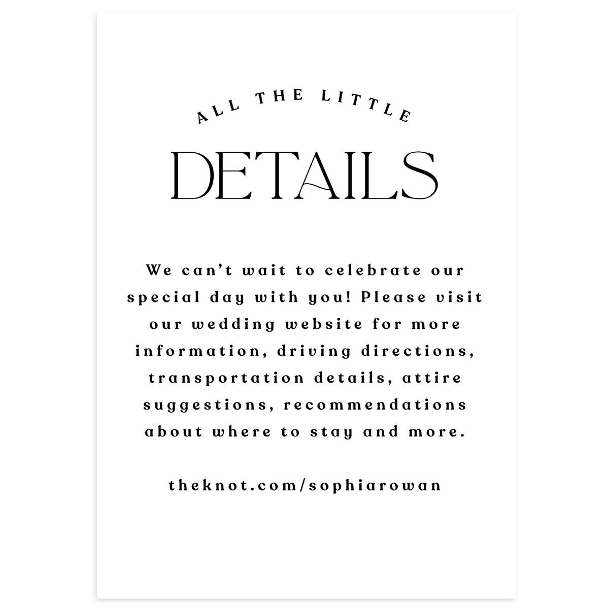 Classic Stack Wedding Enclosure Cards