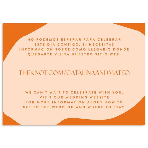 Santa Cruz Wedding Enclosure Cards Tangerine Signature