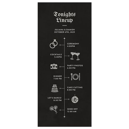 Moody Gothic Rose Wedding Programs Midnight Signature