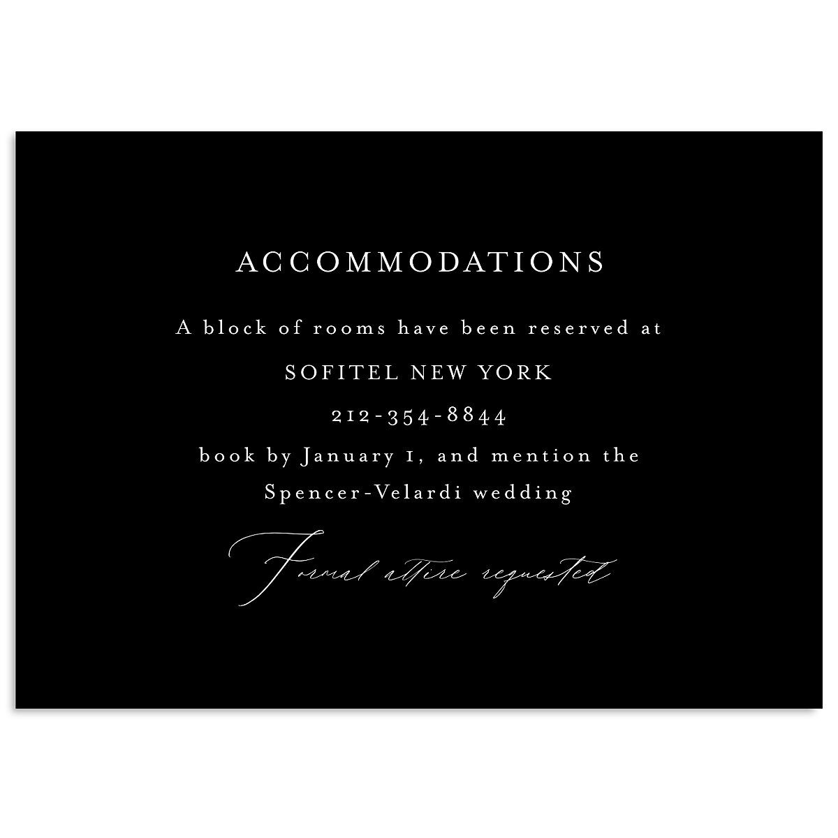 Monogram Slant Wedding Enclosure Cards