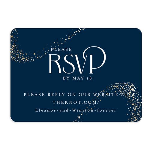Be Our Guest URL RSVP Cards Navy Signature Rounded