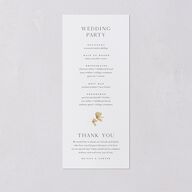 Eucalyptus Edges Wedding Programs Gold Pure White Signature