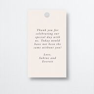 Gilded Fern Frame Favor Gift Tags Gold Linen Signature